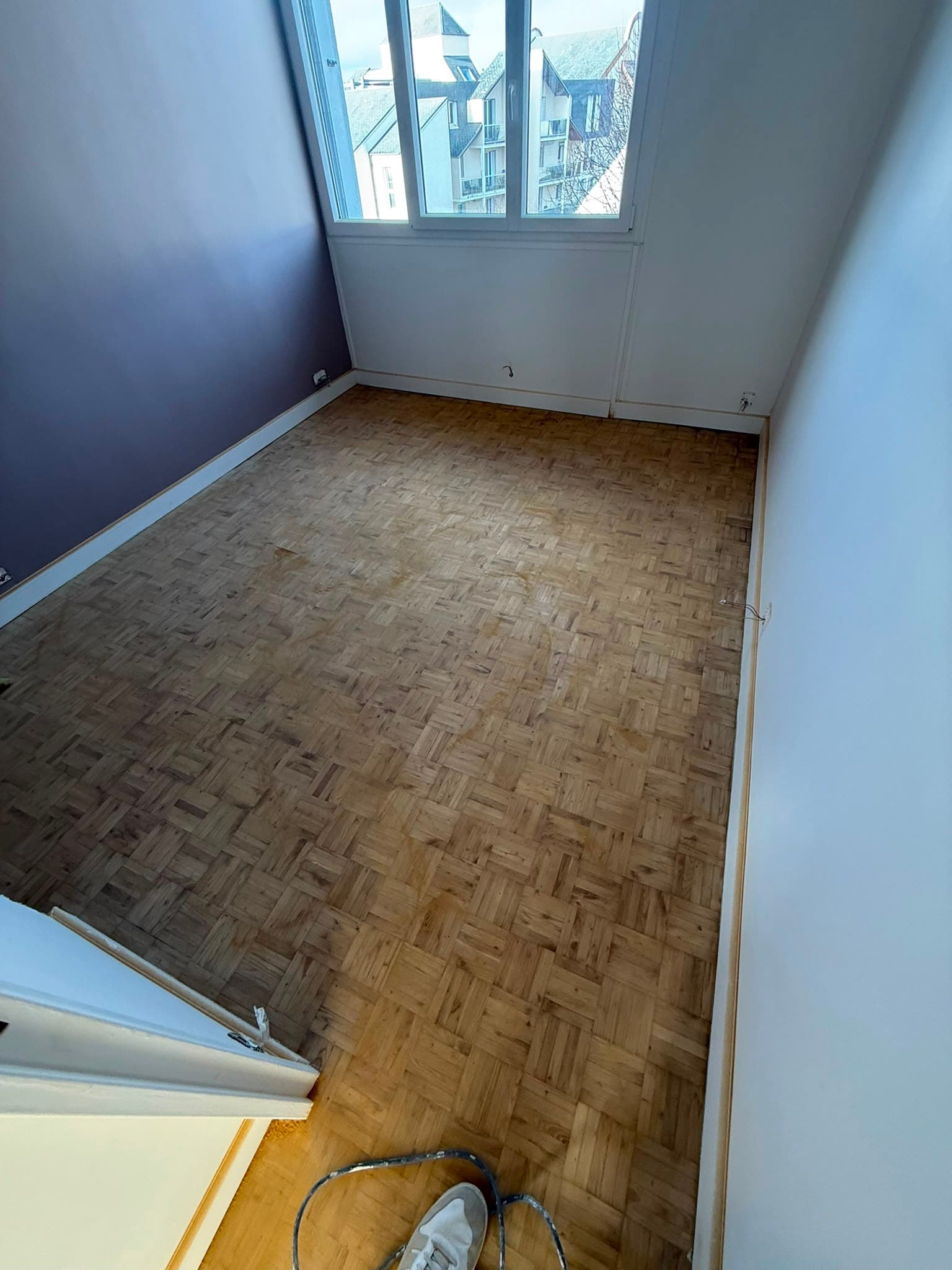 Parquet vitrifié à Saint-Jean, État initial